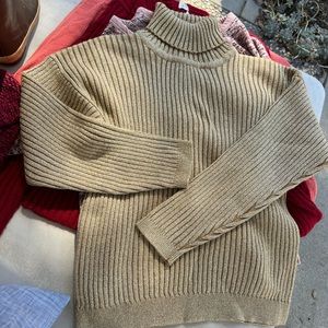 Vintage gold turtle neck sweater